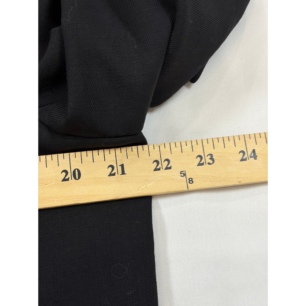 Eileen Fisher Black 100% Italian Wool Open Front Blazer Jacket Womens Large L - Picture 7 of 10